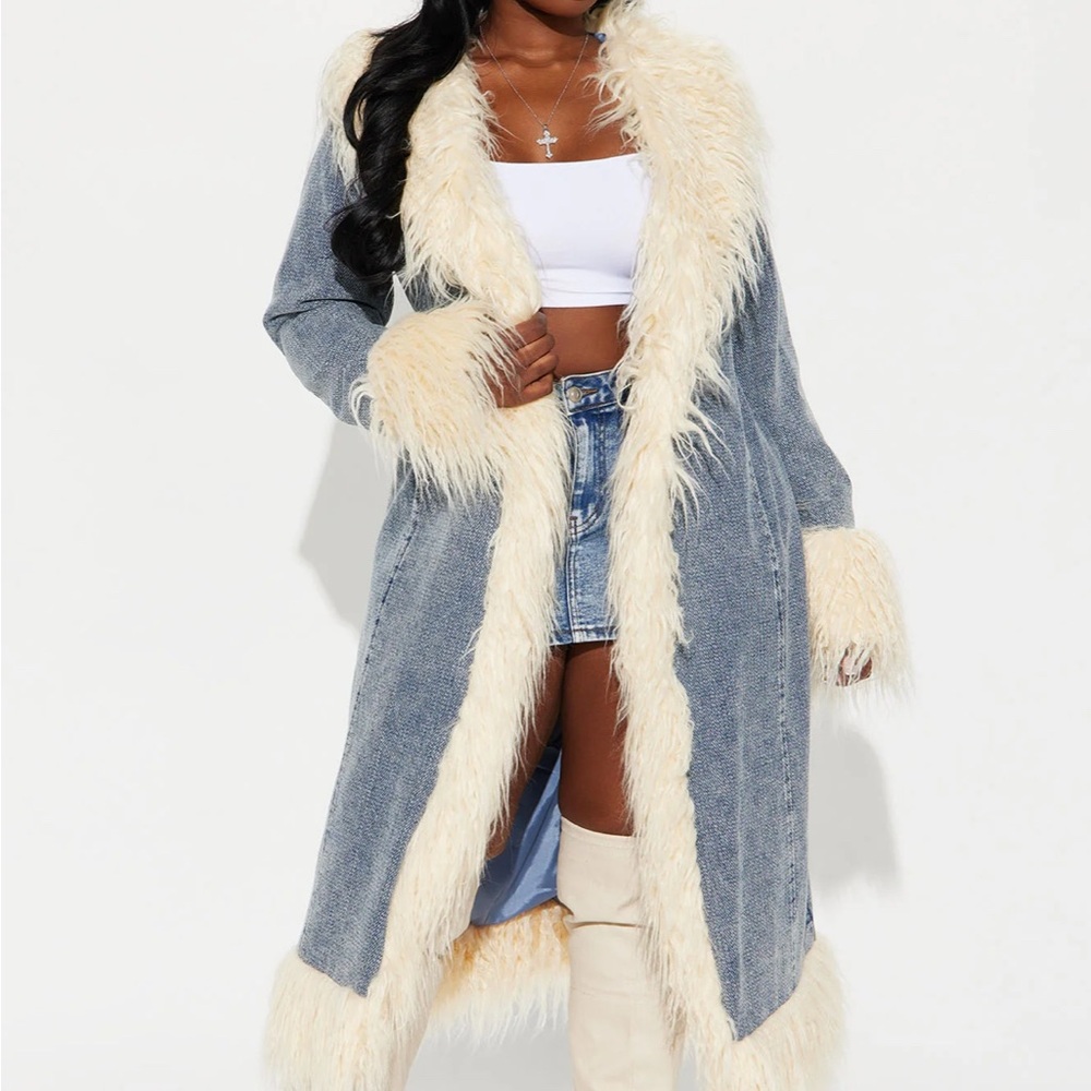 Denim Fur jacket